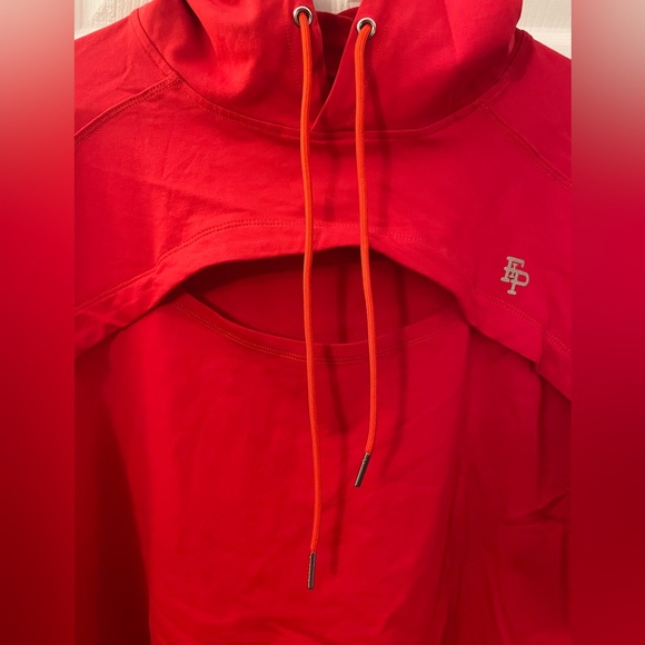 Flex It Pink Crop Hoodie with Peek-A-Boo chest. - Picture 2 of 5